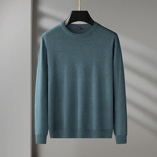 【7色可选】【新款DDS】大依优型大码男装圆领毛衫线衣针织衫休闲加肥加大男士胖子大码内搭上衣毛衣 商品图5