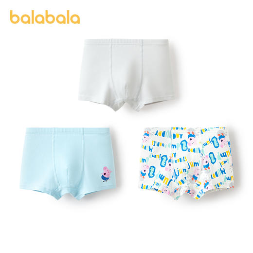【【任选2件69元】【小猪佩奇IP】巴拉巴拉宝宝内裤棉a类儿童平角裤男童亲肤三条装 商品图4