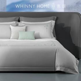 whinny/惠谊新中式100支新疆长绒棉贡缎刺绣四件套 聆风