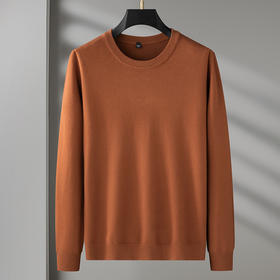 【7色可选】【新款DDS】大依优型大码男装圆领毛衫线衣针织衫休闲加肥加大男士胖子大码内搭上衣毛衣