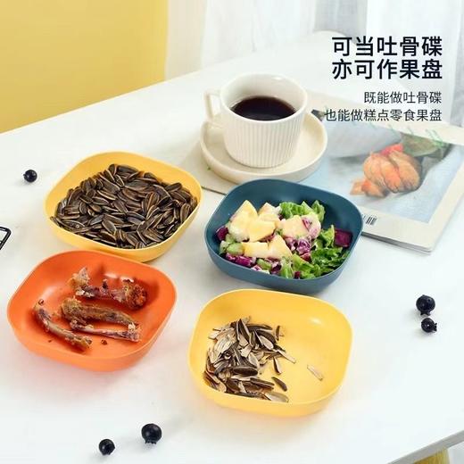 宠物食盆轻质塑料方形零食盆饮水碗猫狗通用颜色随机1个 商品图2