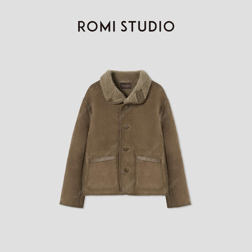 ROMI STUDIO“棕标甄选” 双面穿雾面绒感皮毛一体皮草 RW24WWZ0043 商品图5