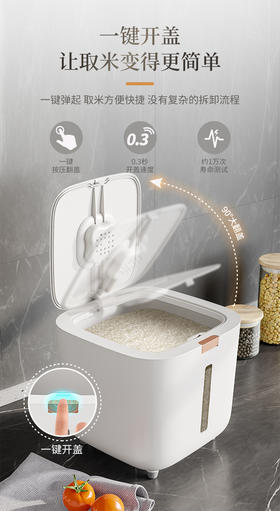 【坚实实用 防虫防潮】米桶家用20斤面粉大米收纳桶 米缸防潮防虫储米箱装米桶