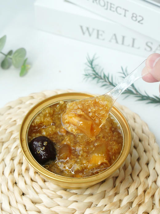 【双重去腥 】即食花胶 能看到满满的胶质 精选深海黄鱼胶 好吃不腥 女性孕妇日常  原味/五红两种口味  138g/碗 每盒3碗 一周量 商品图7