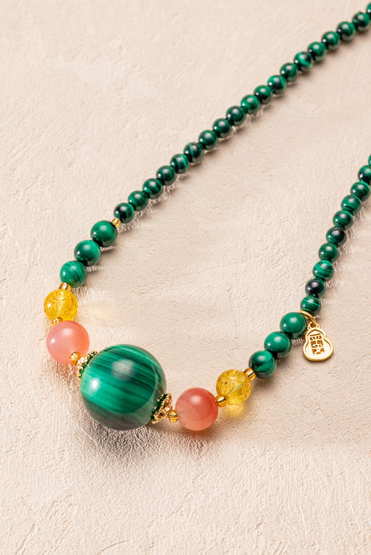 吉祥天地 孔雀石项链 礼品 送礼 送女友 商品图4