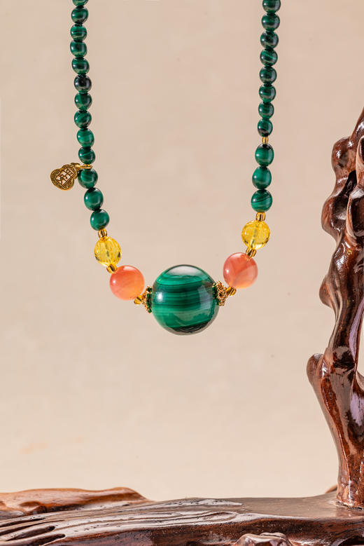 吉祥天地 孔雀石项链 礼品 送礼 送女友 商品图3