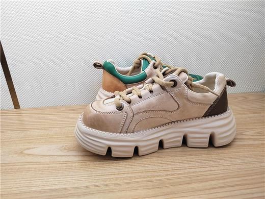 豪行秋冬新款22316128真皮运动休闲低跟女鞋单鞋皮鞋 商品图1