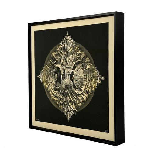 埃舍尔《四面体木刻》（带框装裱画） 商品图2