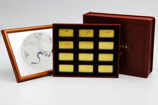 徐悲鸿生肖传世金典藏版(0.5g金*12条） 商品图1