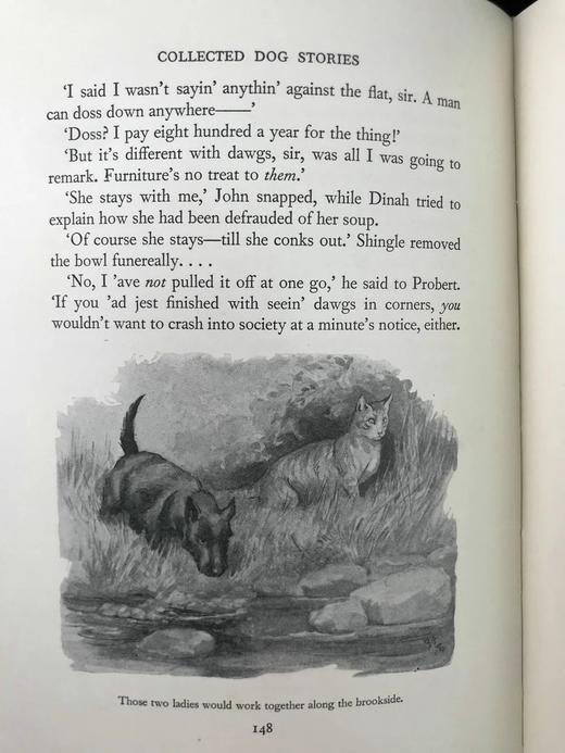 1935年 吉卜林小狗故事集 数十幅趣味插图 全真皮精装32开 商品图5