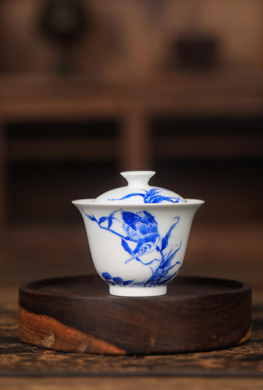 正春堂青花单翠二才盖碗两杯 商品图2