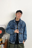 徐太浪秋季水洗蓝色纯棉牛仔外套男时尚潮牌工装宽松休闲翻领夹克 商品缩略图4