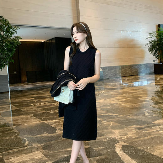 奢姿2024年秋季新款大码女装开衫背心裙针织套装胖妹妹气质两件套9843926700 商品图4