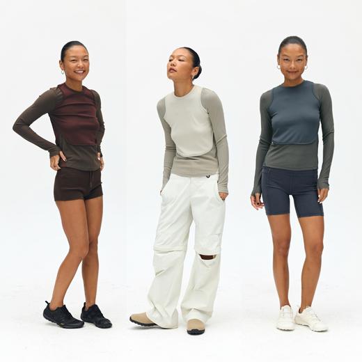 oneup假两件弹力长袖T恤 商品图4