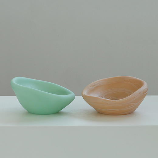 抽象玻璃果盘糖果盘猫食婉摆件工艺品 商品图2