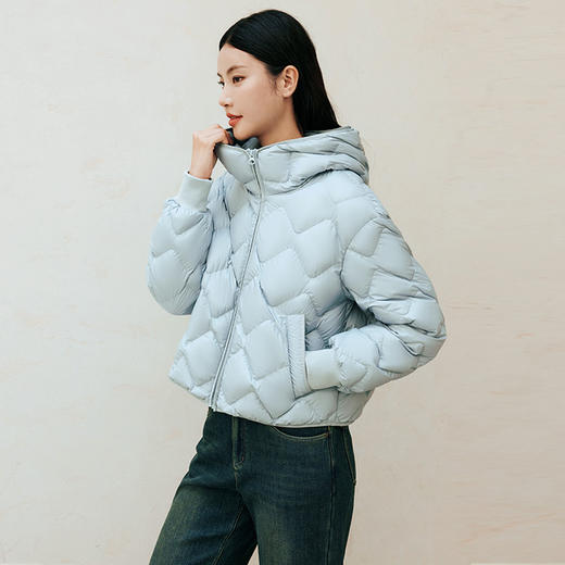 玳莎两件套派克服羽绒服女2024年新款冬季加厚保暖设计感连帽外套  ED41305 商品图2