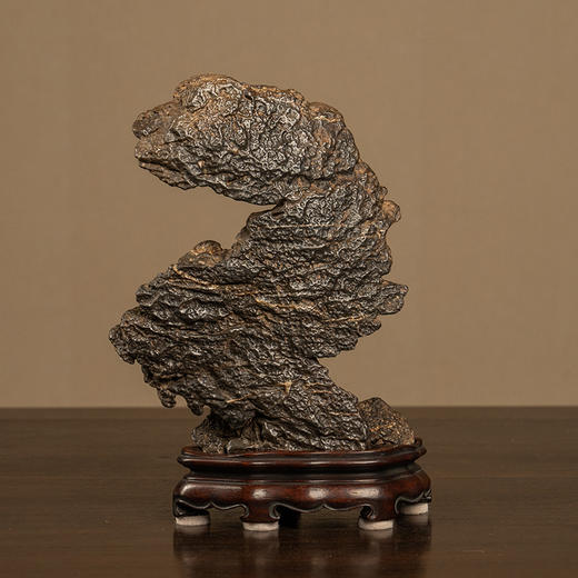 清 英石文房赏石（红木座） 商品图1