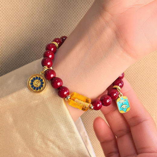 BAOFANDI宝梵迪 红玛瑙手链/小众新中式中国风喜乐朱砂手串BF 商品图9