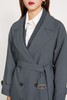 ESTELLICA 雾霾蓝束腰过膝风衣外套 10393 商品缩略图3