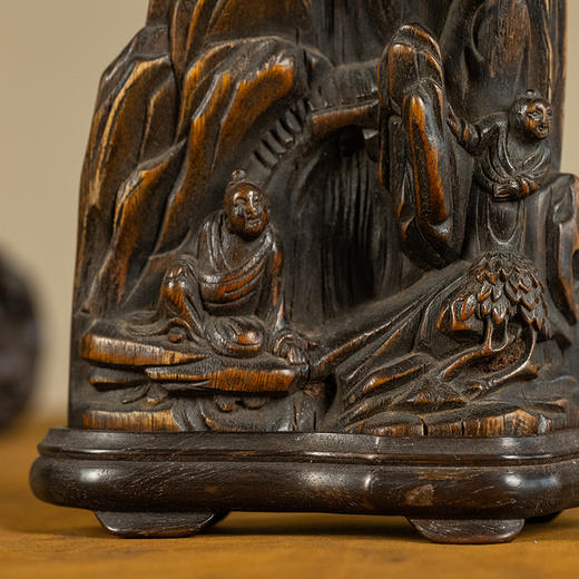 清 沉香木雕山水人物山子摆件 商品图2