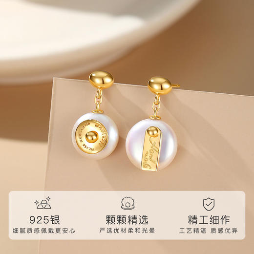 Winy925纯银琥珀时光耳饰送女友闺蜜节日生日礼物 商品图1