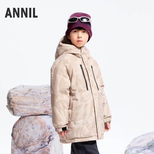 【御寒-5~5℃】男童户外型保暖中长款羽绒外套冬季新款安奈儿童装实体店同款AB445780 商品图2
