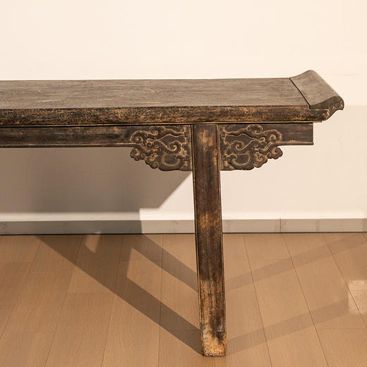 明 铁力木夹头榫螭龙纹翘头供案 商品图1