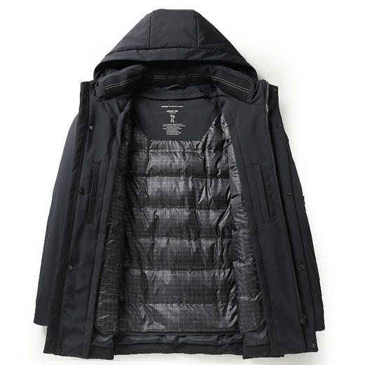 【可拆卸内胆】【双充绒】【新款DWY】大依优型大码双充绒羽绒服可拆卸内胆可拆卸帽连帽外套加肥加大上衣男士外套胖子 商品图4