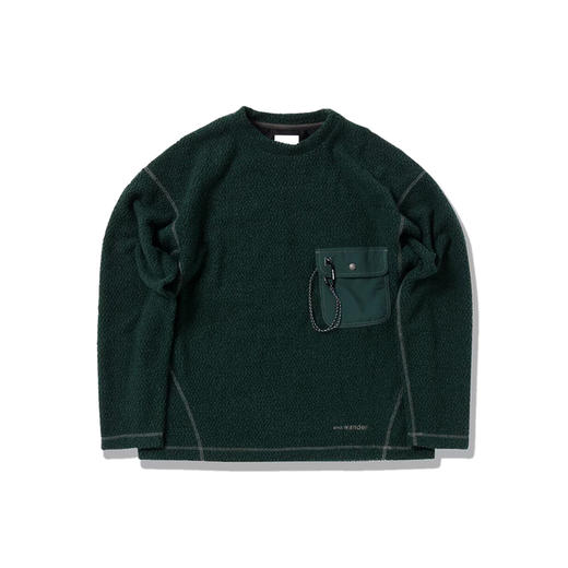 and wander re wool JQ crew neck 再生羊毛混纺圆领套头衫 商品图3