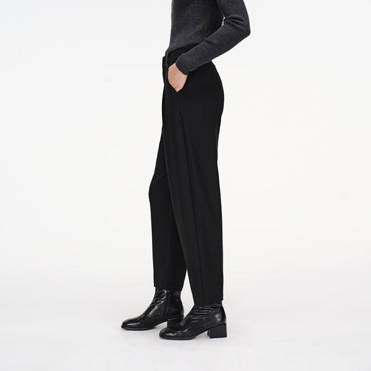 舒库长裤女秋季垂感西裤九分裤宽松锥形裤休闲裤商务通勤裤子 商品图2