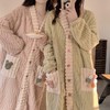 【嘿，选择你的睡眠搭档”】秋冬款彩虹开衫睡袍暖暖套装，品质面料不易掉毛，加绒加厚小香风珊瑚绒长款宽松家居服QQ 商品缩略图0