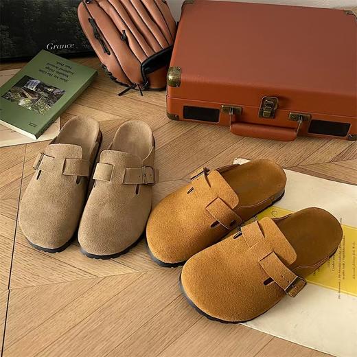 【时尚复古，防滑舒适】全新款包头平底凉拖鞋，复古设计与时尚百搭完美融合。防滑鞋底，舒适自如。时尚复古勃肯，百搭显脚瘦。春秋季穿，出门必备！ 商品图2