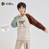 水孩儿童装春秋新款儿童拼色卫衣男童时尚套头上衣女童可爱圆领衫 商品缩略图1
