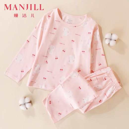 【商场同款】熳洁儿 印花棉套装家居服长袖长裤男童女童卡通24703660/24703663 商品图6