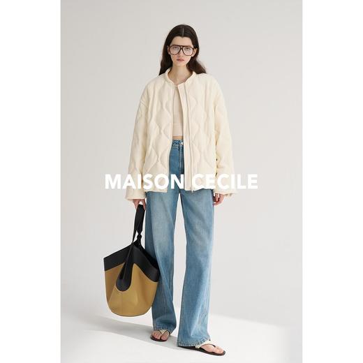 MAISON CECILE 白色飞行员夹克白鹅绒保暖羽绒服 商品图2