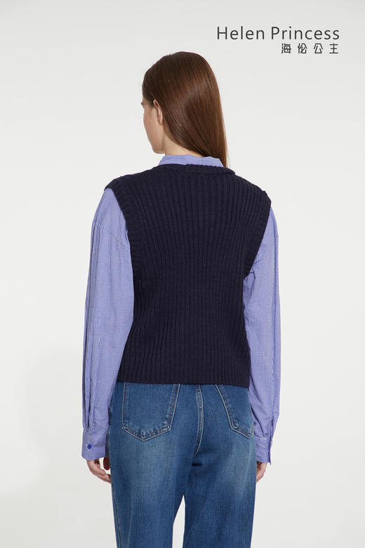 假两件马甲针织衬衫 商品图9