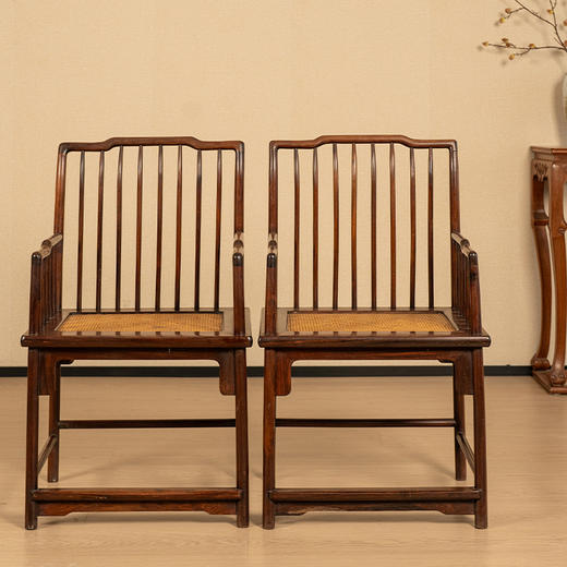 清 红木直棂梳背椅（一对） 商品图1