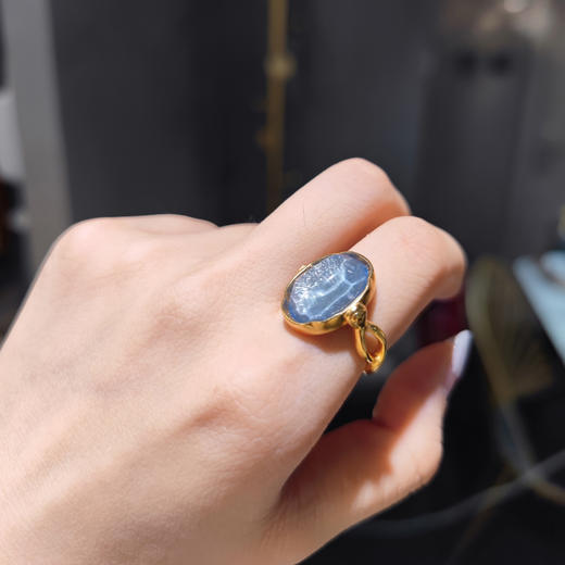 北京仓｜Goossens Paris-Cabochons Oval-戒指 丹宁蓝［法国设计师］ 商品图5
