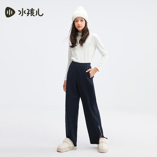 水孩儿童装2024春秋女童裤子中大童阔腿裤女宝休闲裤时尚宽松弹力 商品图1