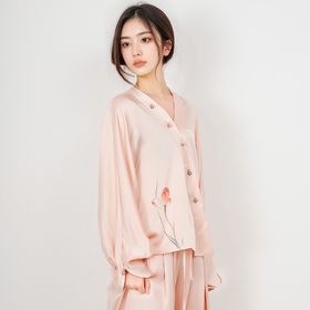 青云染/ClouDyeing【手绘丝绸】16姆米手绘家居服套装