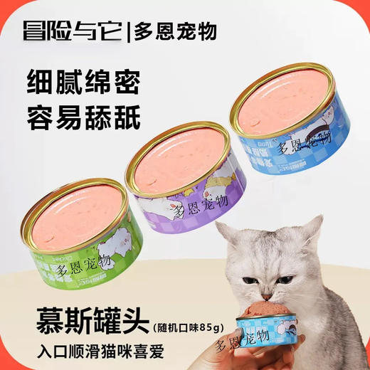 冒险与它猫罐头85g猫咪零食罐成幼猫湿粮奶酪慕斯随机口味/罐 商品图0