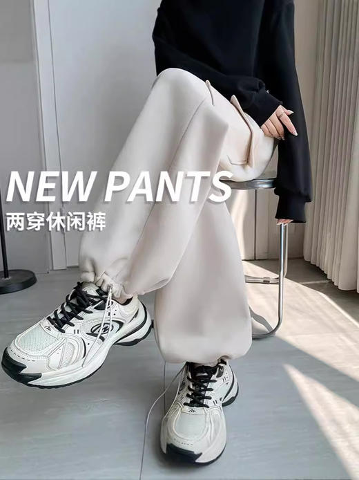 【YW】无忧购韩系小个子保暖加绒加厚华棉百搭休闲阔腿工装裤6060（截单后7天发货)25年清仓捡漏 商品图0