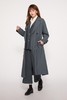 ESTELLICA 雾霾蓝束腰过膝风衣外套 10393 商品缩略图0