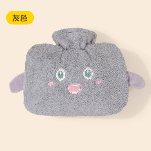 冬季【暖水袋灌水大号】双插手毛绒布套 可爱卡通注水热水袋 暖手暖肚子 暖而不烫 商品图5