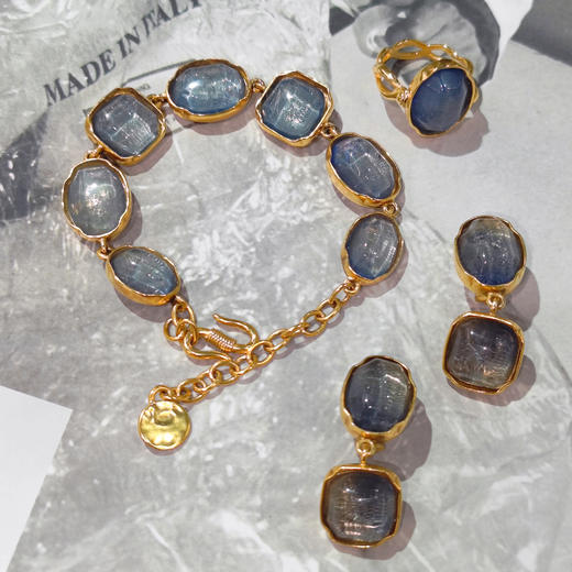 北京仓｜Goossens Paris-Cabochons Oval-戒指 丹宁蓝［法国设计师］ 商品图4