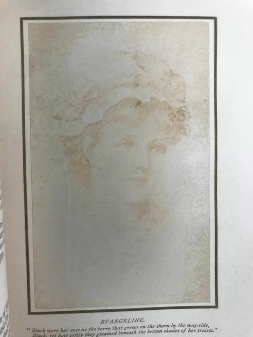 约20世纪早期 朗费罗诗集 配多幅手工贴图 全真皮精装32开 商品图9