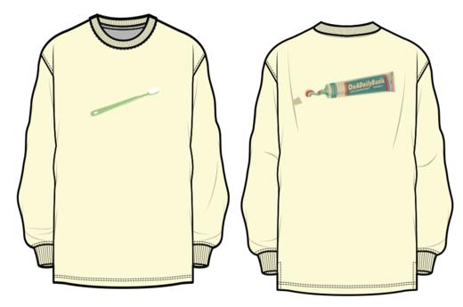 OADB/A43425A004/牙刷长tee 商品图0