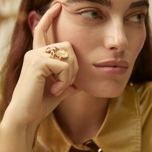 北京仓｜Goossens Paris-Cabochons Oval-戒指（原色）［法国设计师］ 商品图1