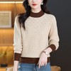 CC-101-689125半高领针织衫女士长袖t恤上衣秋冬季新款2024内搭钉珠毛衣打底衫 商品缩略图1