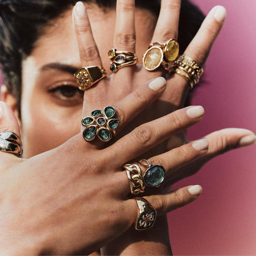 北京仓｜Goossens Paris-Cabochons Oval-戒指 丹宁蓝［法国设计师］ 商品图6